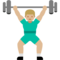 Person Lifting Weights - Medium Light emoji on Google